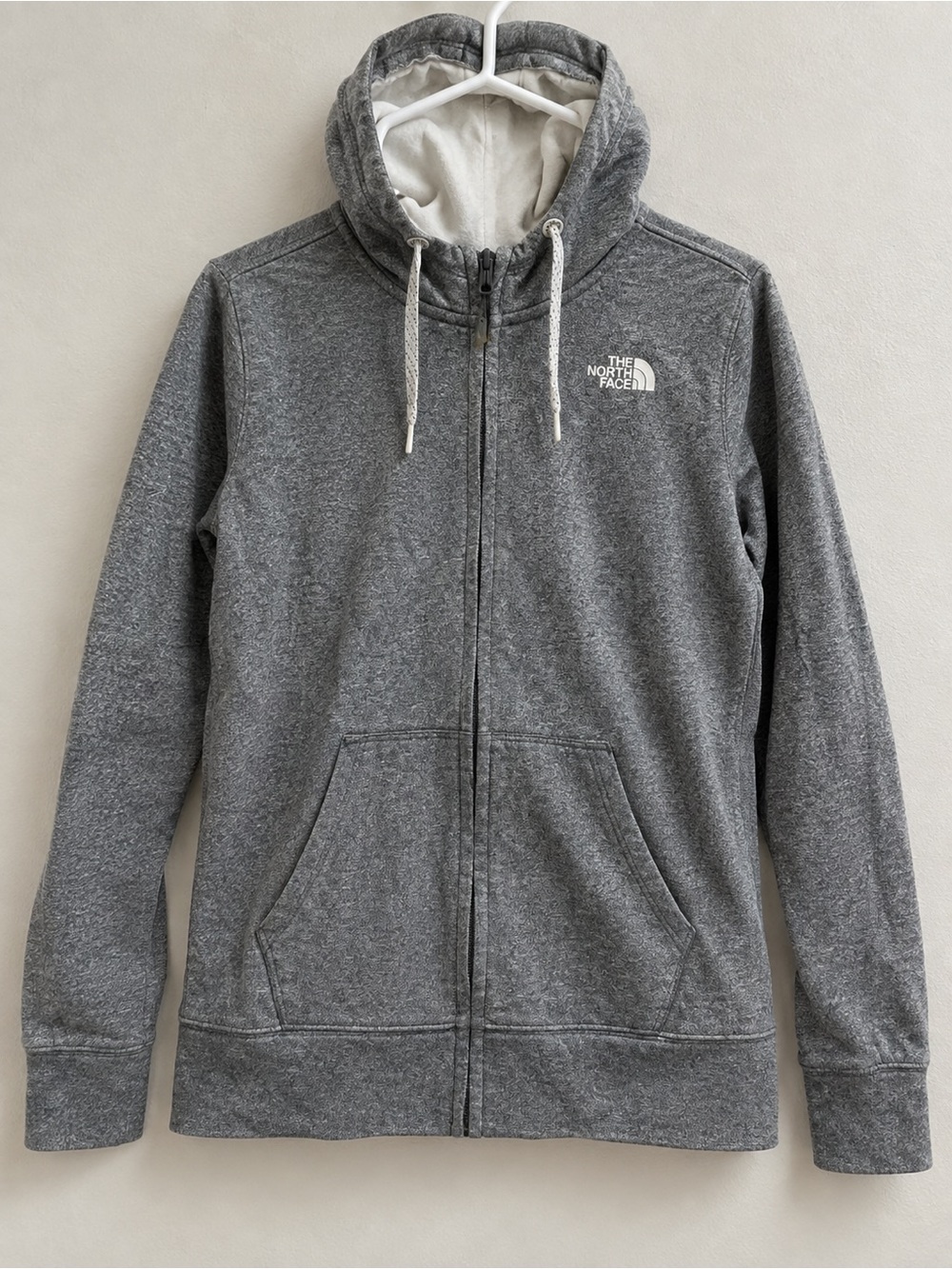The North Face Women’s Heather Gray Full-Zip Hoodie Jacket